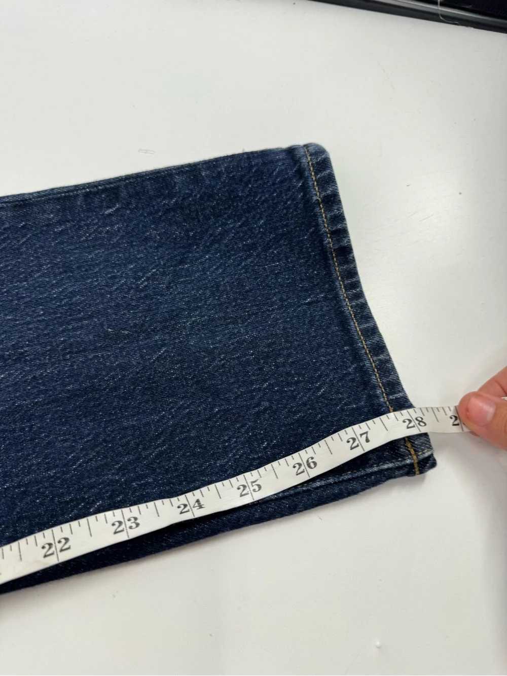 J. Crew Classic Straight Jeans Dark Wash Blue Stretch Denim High Rise Size 27